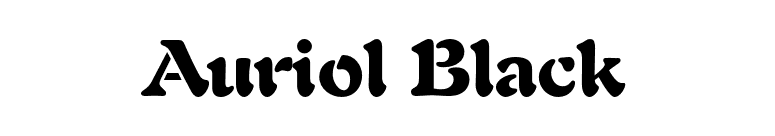 Auriol Black font preview