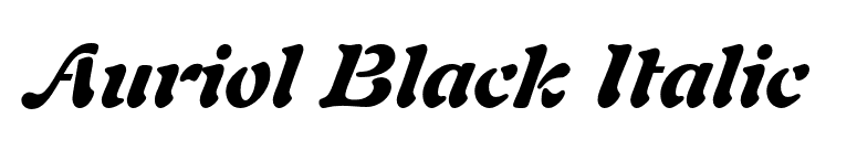 Auriol Black Italic font preview