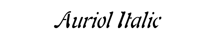 Auriol Italic font preview