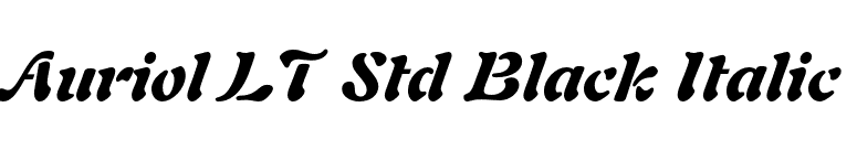 Auriol LT Std Black Italic font preview