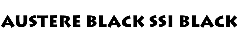 Austere Black SSi Black font preview