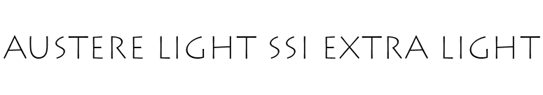 Austere Light SSi Extra Light font preview