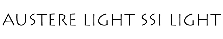 Austere Light SSi Light font preview