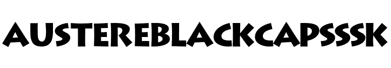 AustereBlackCapsSSK font preview