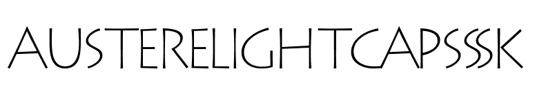 AustereLightCapsSSK font preview