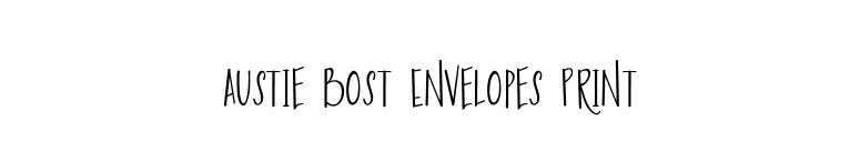 Austie Bost Envelopes Print font preview