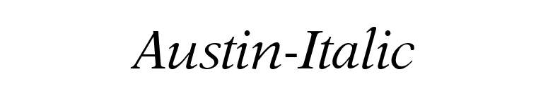 Austin-Italic font preview