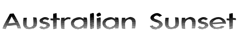 Australian Sunset font preview