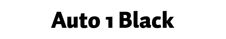 Auto 1 Black font preview