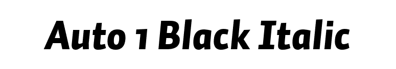 Auto 1 Black Italic font preview