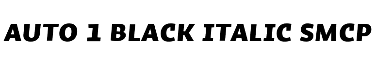 Auto 1 Black Italic SmCp font preview
