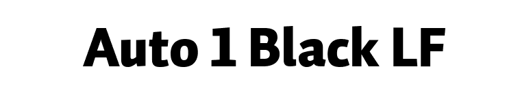 Auto 1 Black LF font preview