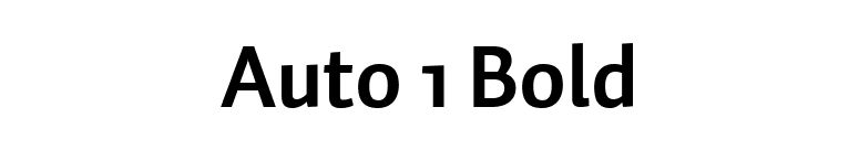 Auto 1 Bold font preview