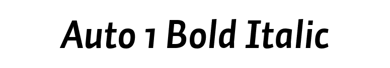 Auto 1 Bold Italic font preview