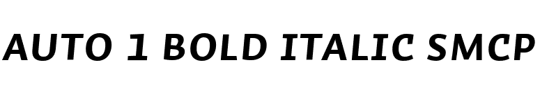 Auto 1 Bold Italic SmCp font preview