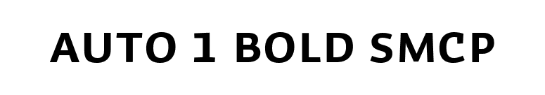 Auto 1 Bold SmCp font preview