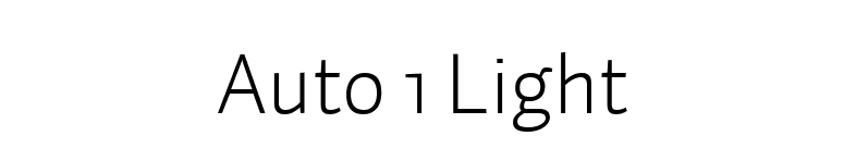Auto 1 Light font preview