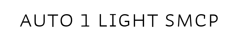 Auto 1 Light SmCp font preview