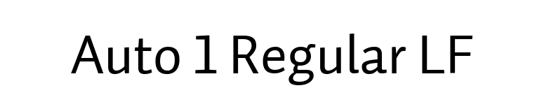 Auto 1 Regular LF font preview