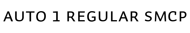 Auto 1 Regular SmCp font preview