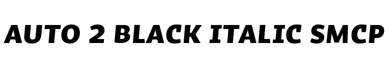 Auto 2 Black Italic SmCp font preview