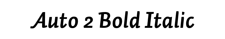 Auto 2 Bold Italic font preview