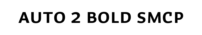 Auto 2 Bold SmCp font preview