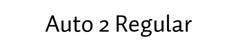 Auto 2 Regular font preview