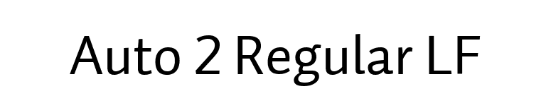 Auto 2 Regular LF font preview