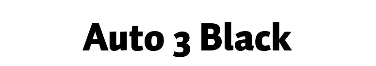 Auto 3 Black font preview