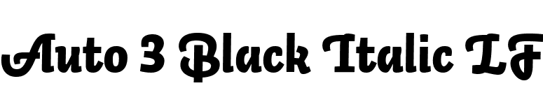 Auto 3 Black Italic LF font preview