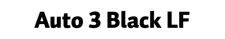 Auto 3 Black LF font preview