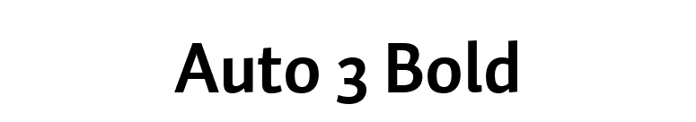 Auto 3 Bold font preview
