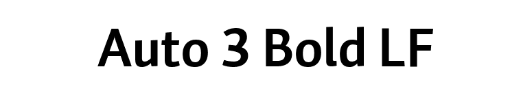 Auto 3 Bold LF font preview