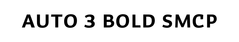 Auto 3 Bold SmCp font preview