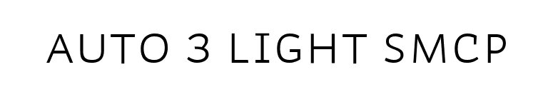 Auto 3 Light SmCp font preview