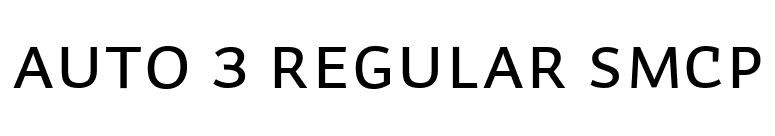 Auto 3 Regular SmCp font preview