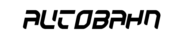 Autobahn font preview