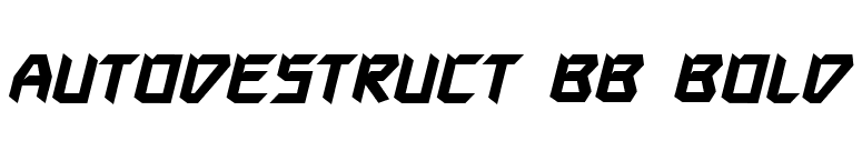 Autodestruct BB Bold font preview