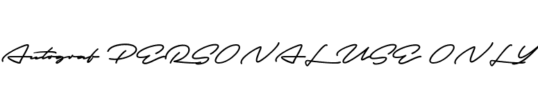 Autograf PERSONAL USE ONLY font preview