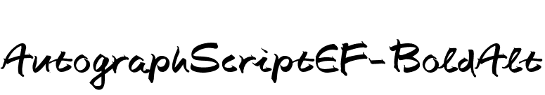 AutographScriptEF-BoldAlt font preview