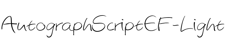 AutographScriptEF-Light font preview