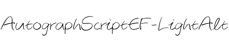 AutographScriptEF-LightAlt font preview