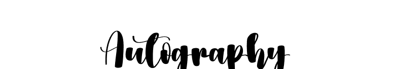 Autography font preview