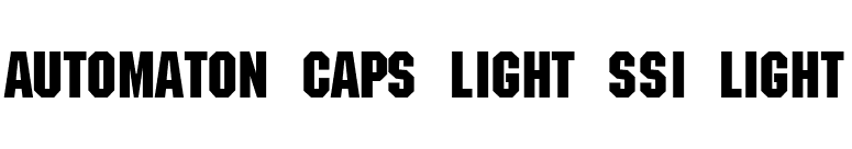 Automaton Caps Light SSi Light font preview