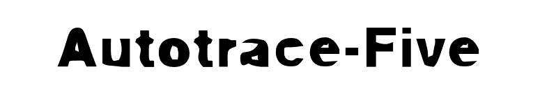 Autotrace-Five font preview