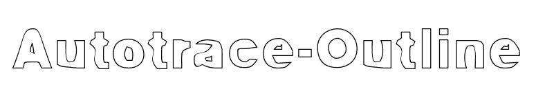 Autotrace-Outline font preview