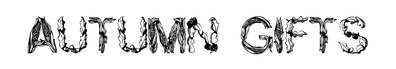Autumn Gifts font preview