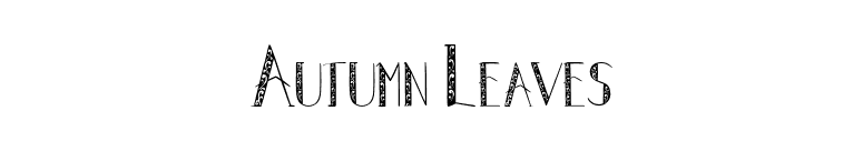 Autumn Leaves font preview