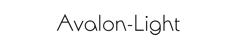 Avalon-Light font preview